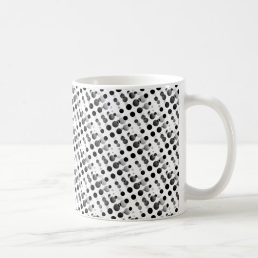 Retro-Bubbles-Tasse, Metallic-Grau Kaffeetasse (Rechts)