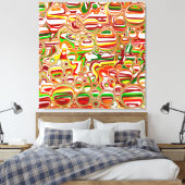 Retro-Buben Abstrakte Moderne Kunst Leinwanddruck (Insitu (Schlafzimmer))