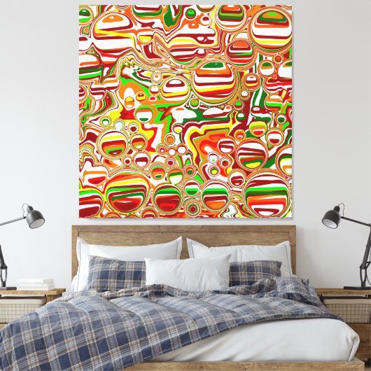 Retro-Buben Abstrakte Moderne Kunst Leinwanddruck (Insitu (Schlafzimmer))