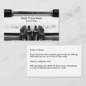 Retro Buch-Autor und fördernd Visitenkarte (Vorne/Hinten)