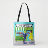 Retro Buch-Liebhaber ganz über Tasche (Vorderseite)