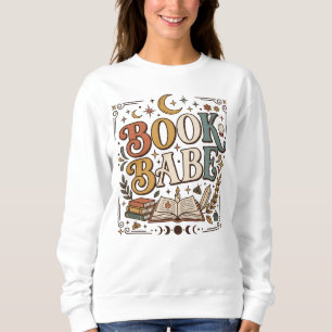 Retro Buch Mädchen Mystisch Himmlisch Hexenhaft Bu Sweatshirt