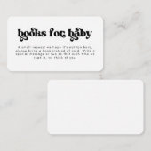 Retro-Bücher für die Babydusche-Abschlusskarte Begleitkarte (Vorne/Hinten)