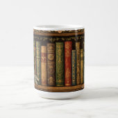 Retro-Bücherregal Libelle Kaffee floral Kaffeetasse (Mittel)