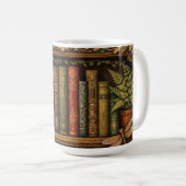 Retro-Bücherregal Libelle Kaffee floral Kaffeetasse (VorderseiteRechts)