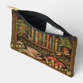 Retro Bücherregal Libellen Blumenmuster Zubehörtasche (Offen)