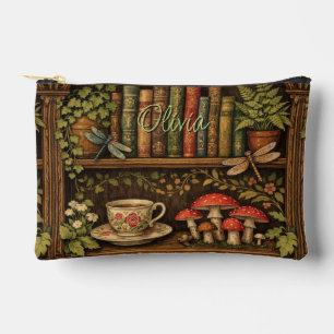 Retro Bücherregal Libellen Blumenmuster Zubehörtasche