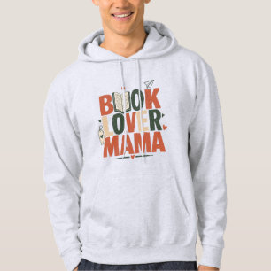 Retro-Buchliebhaber-Mama-Shirt-Design Hoodie