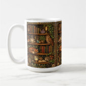 Retro-Buchliebhaber Waldtiere Kaffeetasse (Links)