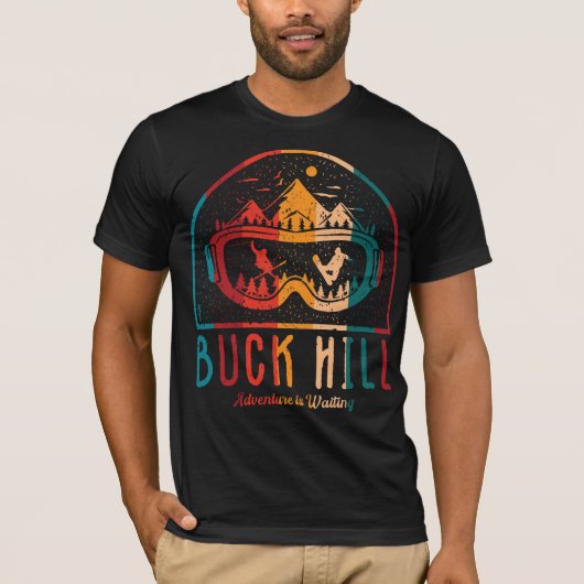 Retro Buck Hill Ski Adventure T - Shirt (Vorderseite)