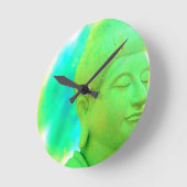RETRO BUDDHA Clock Runde Wanduhr (Winkel)