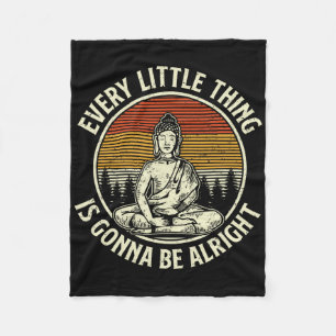 Retro-Buddha Vintage-spirituelles Zitat Buddhismus Fleecedecke