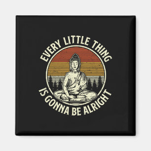 Retro-Buddha Vintage Spirituelles Zitat Buddhismus Magnet