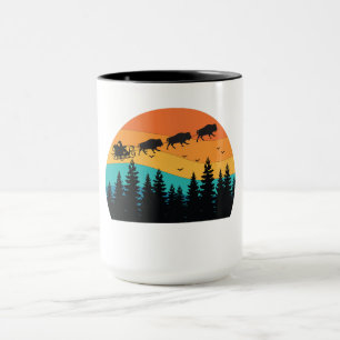 Retro Buffalo Bison Nationalpark Weihnachten Tasse