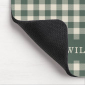 Retro Buffalo Kariert Forest Green Personalisierte Mousepad (Ecke)