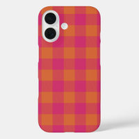 Retro Buffalo Kariert Tartan Muster Pink und Orang
