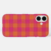 Retro Buffalo Kariert Tartan Muster Pink und Orang Case-Mate iPhone Hülle (Rückseite (Horizontal))