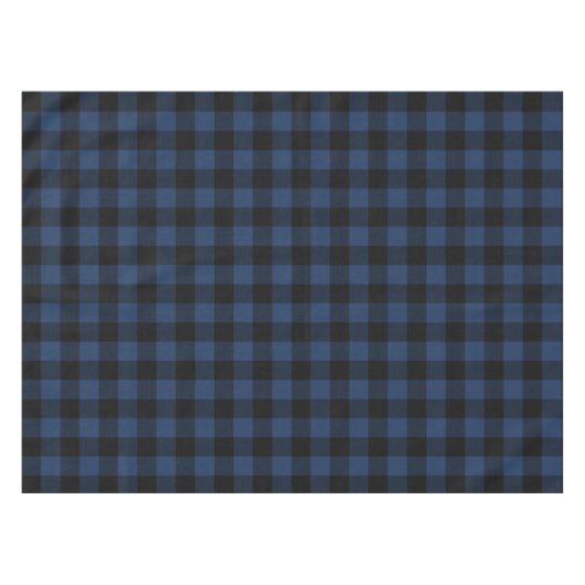 Retro Buffalo Kariert Tartan Pattern Black Navy Bl Tischdecke (Vorderseite (Horizontal))