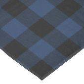 Retro Buffalo Kariert Tartan Pattern Black Navy Bl Tischdecke (Schrägansicht)