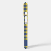 Retro Buffalo Kariert Yellow Blue Personalisierter Case-Mate iPhone Hülle (Rückseite / Links)