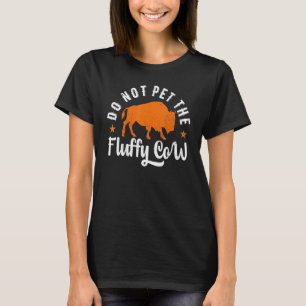 Retro Büffel Bison Bitte Nicht Den Fluffigen Cow V T-Shirt