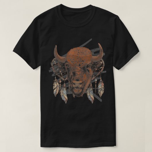 Retro Büffel T-Shirt (Design vorne)