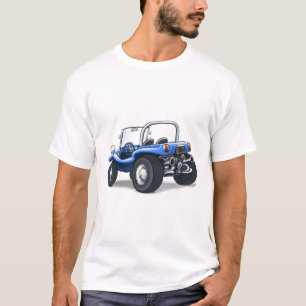 retro Buggyoffenes überstiegen im Blau T-Shirt