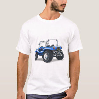 retro Buggyoffenes überstiegen im Blau T-Shirt