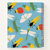 Retro Bugs Insekten Illustrationen Personalisiert Notizblock (Rückseite)
