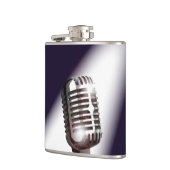 Retro-Bühne-Mikrofon Flachmann (Links)