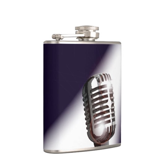 Retro-Bühne-Mikrofon Flachmann (Rechts)