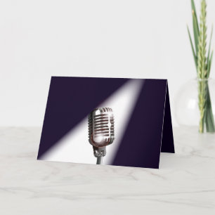 Retro-Bühne-Mikrofon Karte