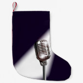Retro-Bühne-Mikrofon Kleiner Weihnachtsstrumpf (Vorderseite)