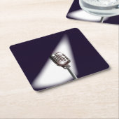 Retro-Bühne-Mikrofon Rechteckiger Pappuntersetzer (angewinkelt)