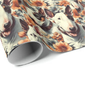Retro Bull Terrier Nahtlose Malerei Geschenkpapier (Rolleneckpunkt)