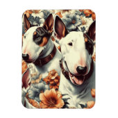 Retro Bull Terrier Nahtlose Malerei Magnet (Vertikal)