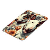 Retro Bull Terrier Nahtlose Malerei Magnet (Linke Seite)