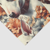 Retro Bull Terrier Nahtlose Malerei Seidenpapier (Ausschnitt)