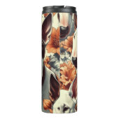 Retro Bull Terrier Nahtlose Malerei Thermosbecher (Rückseite)