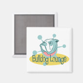 Retro Bulldog Lounge Magnet (Vorderseite/Rückseite)