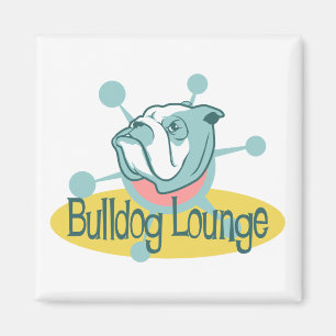 Retro Bulldog-Lounge Magnet