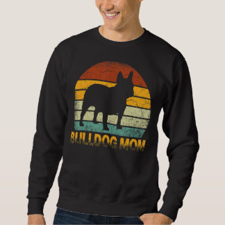 Retro Bulldog Mama Dackel Hundebesitzerin Mutter M Sweatshirt