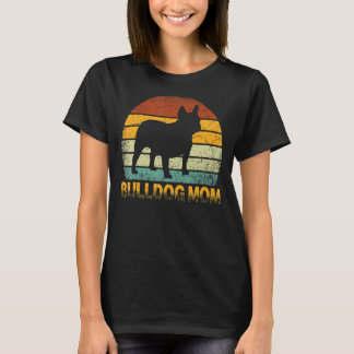 Retro Bulldog Mama Dackel Hundebesitzerin Mutter M T-Shirt