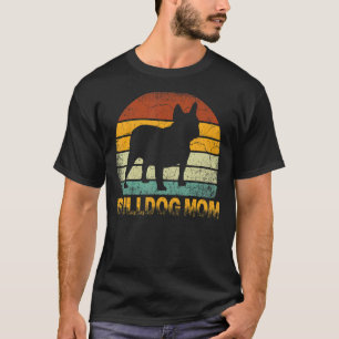 Retro Bulldog Mama Dackel Hundebesitzerin Mutter M T-Shirt