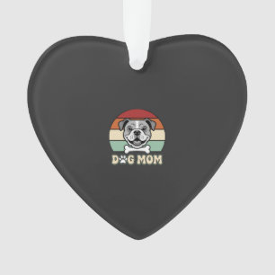 Retro-Bulldog-Vektor für Hunde-Mama Ornament