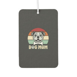 Retro Bulldogge Hundemutter Vektor Autolufterfrischer