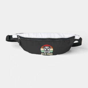 Retro Bulldogge Hundemutter Vektor Bauchtasche