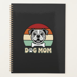 Retro Bulldogge Hundemutter Vektor Planer