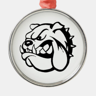 Retro Bulldogge Ornament Aus Metall