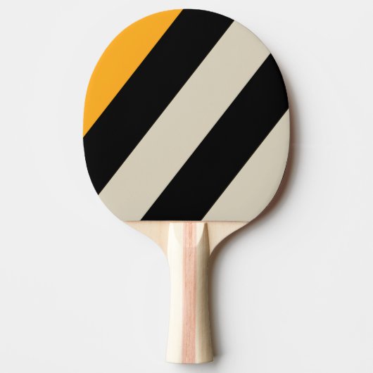 Retro Bumblebee Buzz Bold Stripes Tischtennis Schläger (Vorderseite)